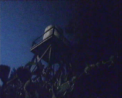 Water Tower is shot up at Grover's Mill in The Night That Panicked America
